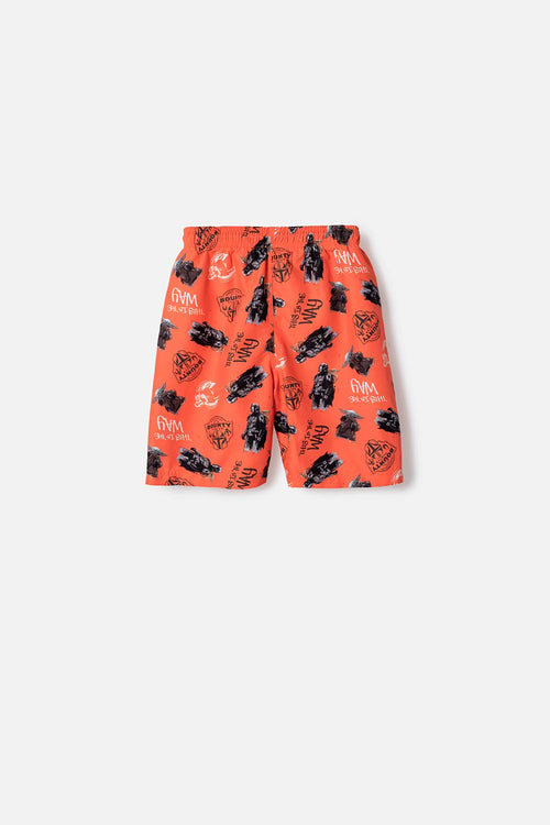 PANTALONETA DE BAÑO DE MANDALORIAN NARANJADO PARA NIÑO