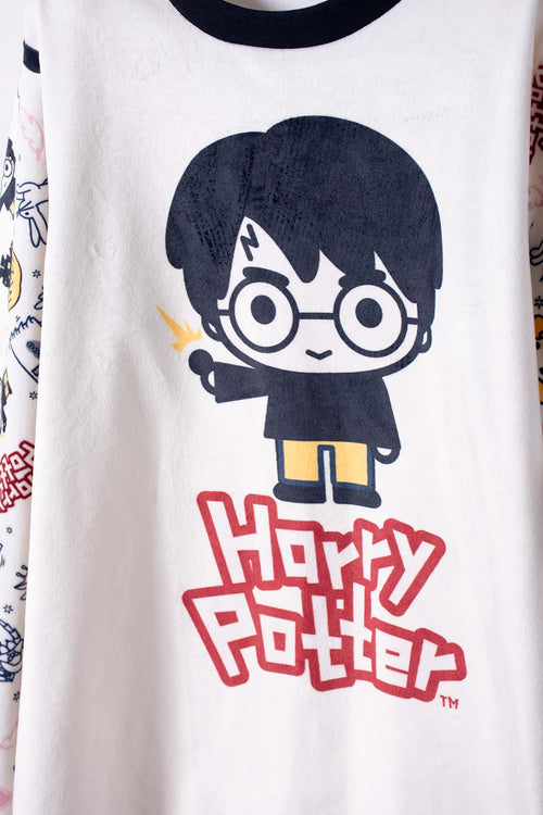 PIJAMA DE HARRY POTTER PANTALÓN LARGO MARFIL PARA NIÑA