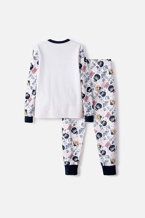 PIJAMA DE HARRY POTTER PANTALÓN LARGO MARFIL PARA NIÑA