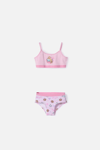 CONJUNTO DE TOP Y PANTY DE BARBIE MULTICOLOR PARA NIÑA