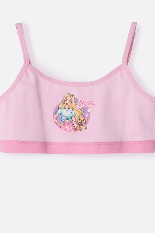 CONJUNTO DE TOP Y PANTY DE BARBIE MULTICOLOR PARA NIÑA