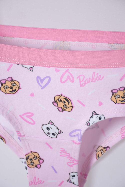 CONJUNTO DE TOP Y PANTY DE BARBIE MULTICOLOR PARA NIÑA