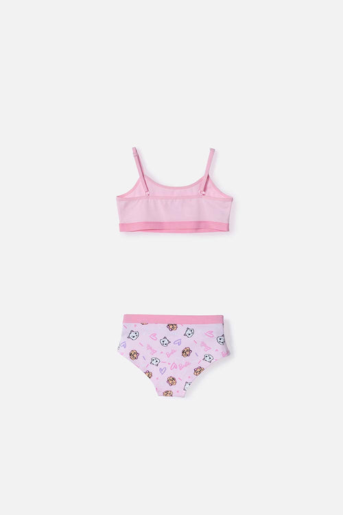 CONJUNTO DE TOP Y PANTY DE BARBIE MULTICOLOR PARA NIÑA