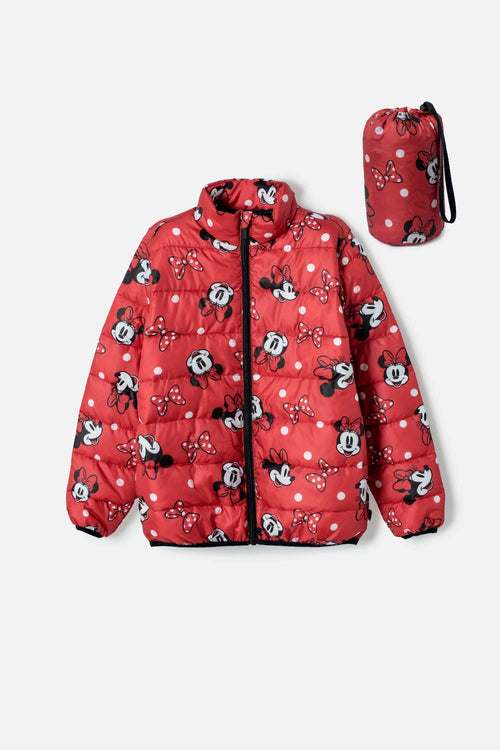 CHAQUETA DE MINNIE MOUSE CERRADA ROJA PARA NIÑA