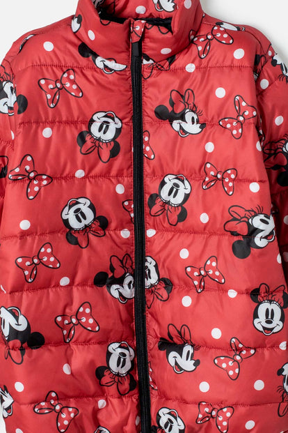 CHAQUETA DE MINNIE MOUSE CERRADA ROJA PARA NIÑA