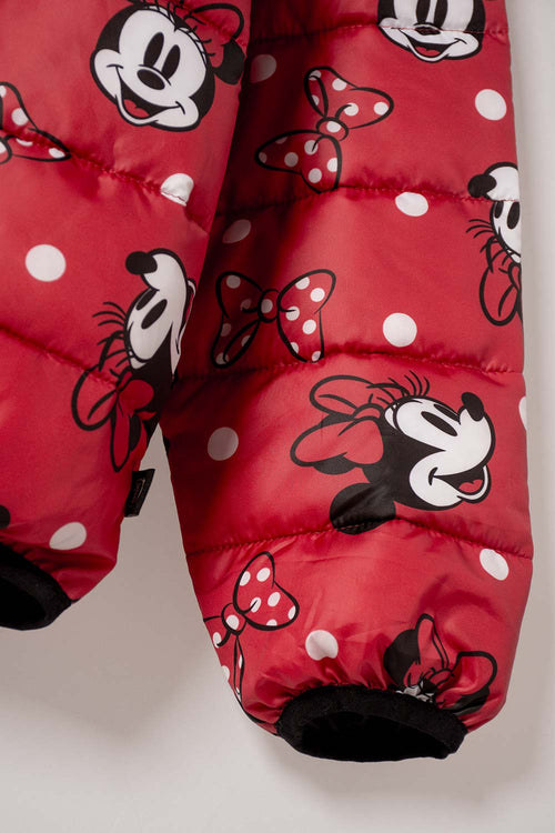 CHAQUETA DE MINNIE MOUSE CERRADA ROJA PARA NIÑA