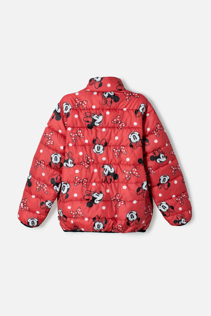 CHAQUETA DE MINNIE MOUSE CERRADA ROJA PARA NIÑA