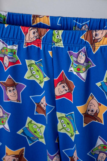 PIJAMA DE TOY STORY CON PANTALÓN CORTO AZUL Y BLANCO PARA NIÑO