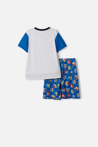PIJAMA DE TOY STORY CON PANTALÓN CORTO AZUL Y BLANCO PARA NIÑO