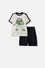 CONJUNTO DE TOY STORY CON BERMUDA MARFIL Y NEGRO PARA NIÑO