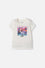 CAMISETA DE K-POP DEMON HUNTERS MANGA CORTA BLANCO PARA NIÑA