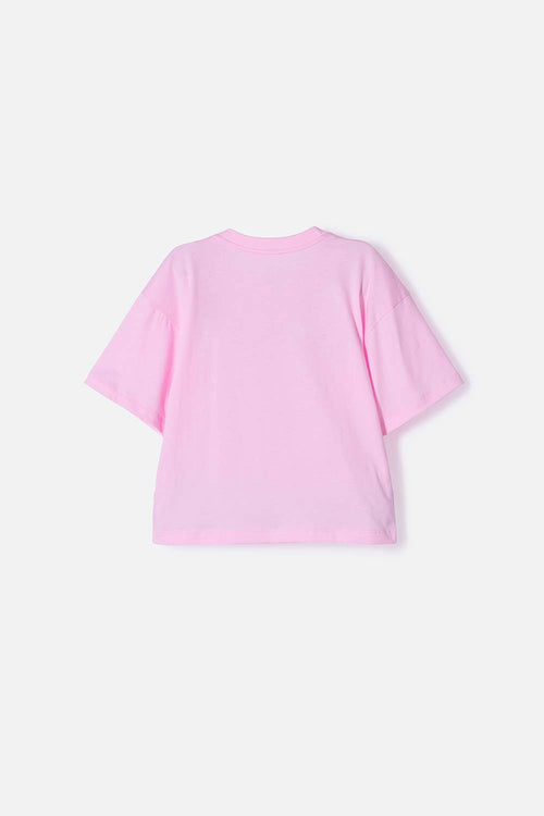 CAMISETA DE K- POP DEMON HUNTERS ROSADA PARA NIÑA