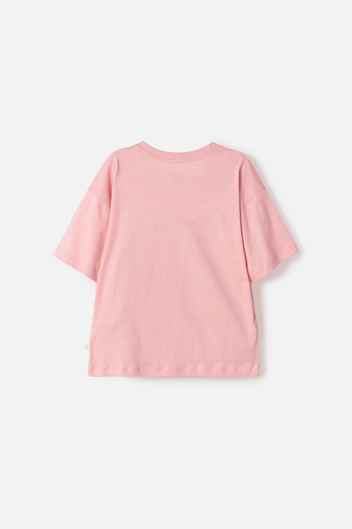CAMISETA DE TOY STORY MANGA CORTA PALO DE ROSA PARA NIÑA