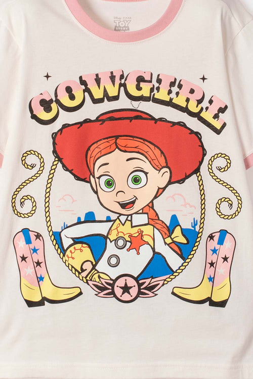 CAMISETA DE TOY STORY MANGA CORTA MARFIL PARA NIÑA