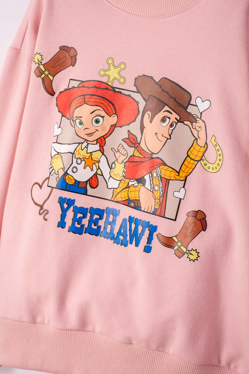 BUZO DE TOY STORY CERRADO PALO DE ROSA PARA NIÑA