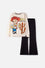 CONJUNTO DE TOY STORY CON JOGGER MARFIL Y NEGRO PARA NIÑA