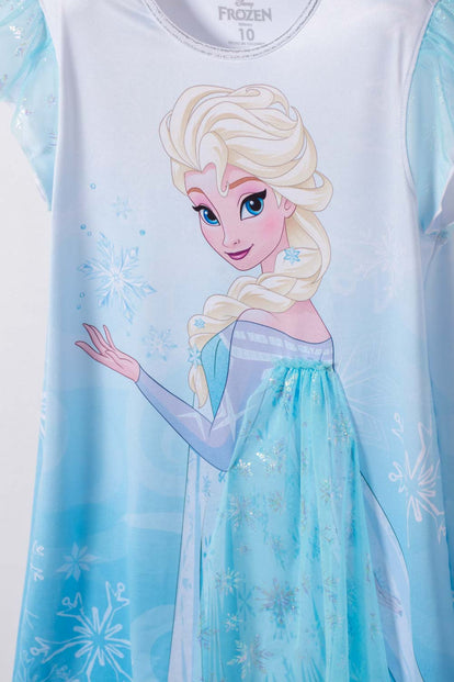 PIJAMA DE FROZEN TIPO BATOLA AZUL PARA NIÑA