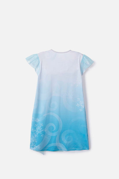 PIJAMA DE FROZEN TIPO BATOLA AZUL PARA NIÑA