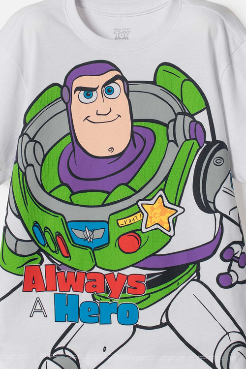 CAMISETA DE TOY STORY MANGA CORTA BLANCO PARA NIÑO