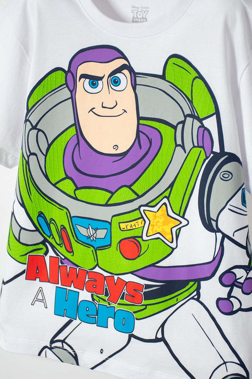CAMISETA DE TOY STORY MANGA CORTA BLANCO PARA NIÑO