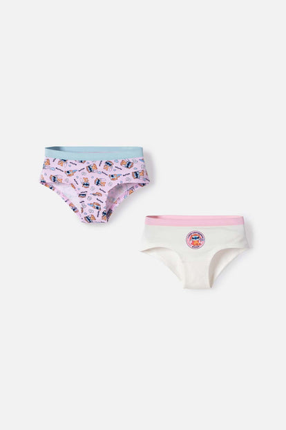 PACK X2 PANTIES DE STITCH Y CAPYBARA MULTICOLOR PARA NIÑA