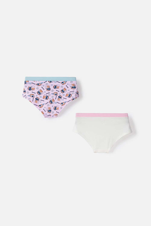 PACK X2 PANTIES DE STITCH Y CAPYBARA MULTICOLOR PARA NIÑA