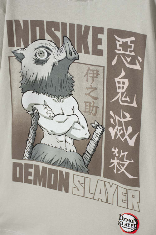 CAMISETA DE DEMON SLAYER MANGA CORTA VERDE PARA NIÑO
