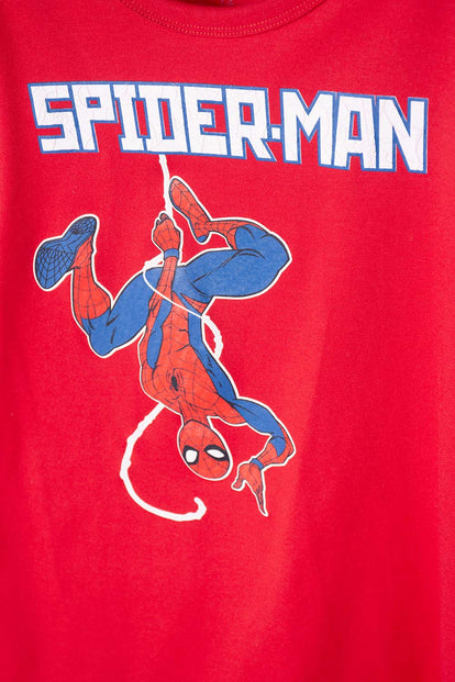 CAMISETA DE SPIDERMAN MANGA CORTA ROJO PARA NIÑO