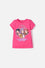 CAMISETA DE K-POP DEMON HUNTERS MANGA CORTA ROSADA PARA NIÑA