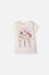 CAMISETA DE K-POP DEMON HUNTERS MANGA CORTA MARFIL PARA NIÑA