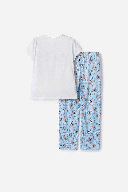 PIJAMA DE STITCH Y CAPYBARA PANTALÓN LARGO PARA NIÑA
