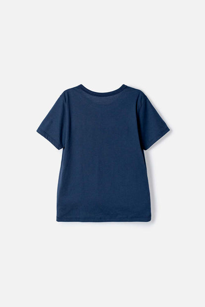 CAMISETA DE MINECRAFT MANGA CORTA AZUL PARA NIÑO