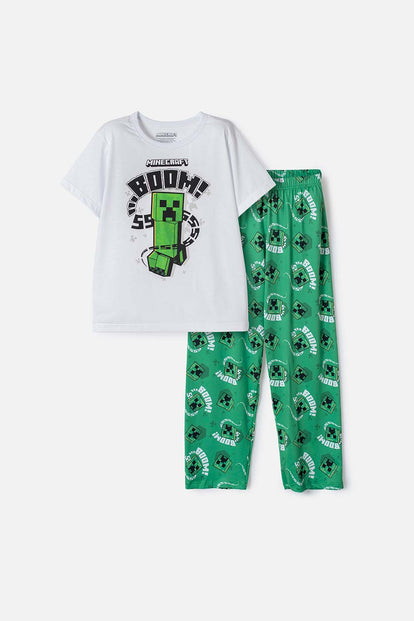 PIJAMA DE MINECRAF PANTALÓN LARGO MULTICOLOR PARA NIÑO