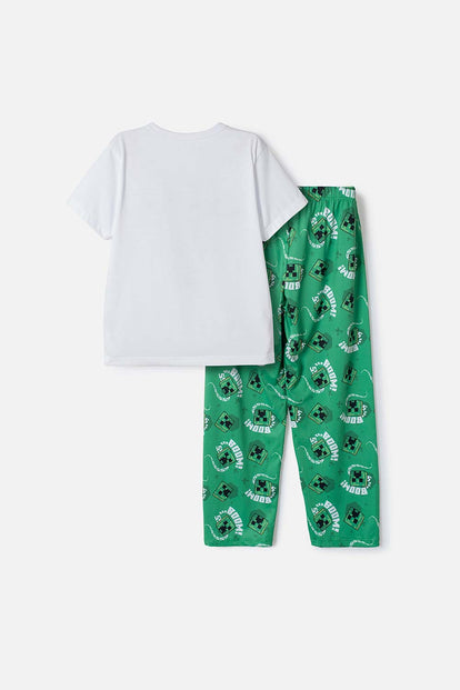 PIJAMA DE MINECRAF PANTALÓN LARGO MULTICOLOR PARA NIÑO