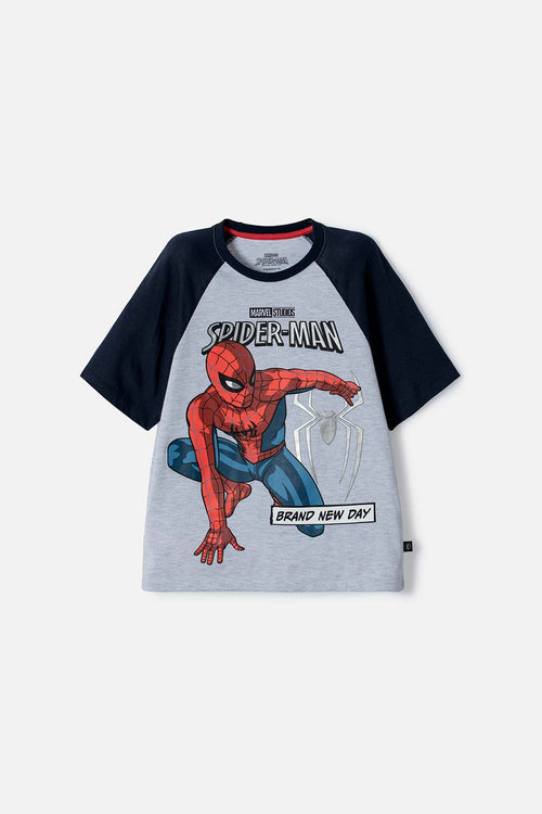 CAMISETA DE SPIDERMAN MANGA CORTA MULTICOLOR PARA NIÑO