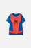 CAMISETA DE SPIDER-MAN MANGA CORTA AZUL Y ROJO PARA NIÑO