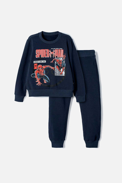 CONJUNTO DE SPIDERMAN PANTALÓN LARGO AZUL PARA NIÑO