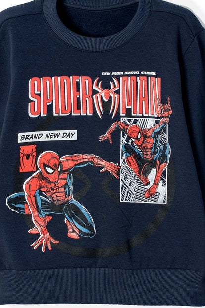 CONJUNTO DE SPIDERMAN PANTALÓN LARGO AZUL PARA NIÑO