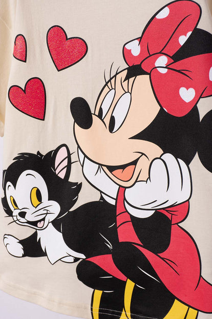 CAMISETA DE MINNIE MOUSE MANGA CORTA MULTICOLOR PARA NIÑA