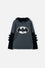 CAMISETA DE BATMAN MANGA LARGA GRIS PARA NIÑO