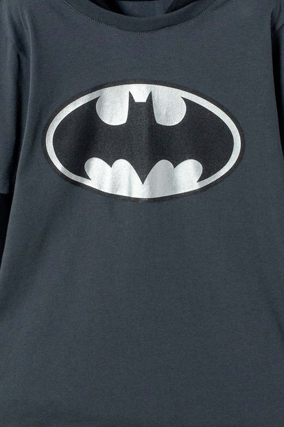 CAMISETA DE BATMAN MANGA LARGA GRIS PARA NIÑO