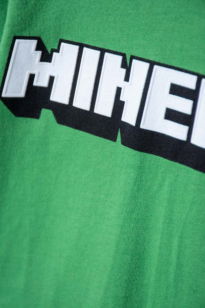 CONJUNTO DE MINECRAFT CON JOGGER VERDE Y NEGRO PARA NIÑO