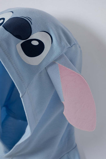 CONJUNTO DE STITCH PANTALÓN LARGO AZUL PARA NIÑA