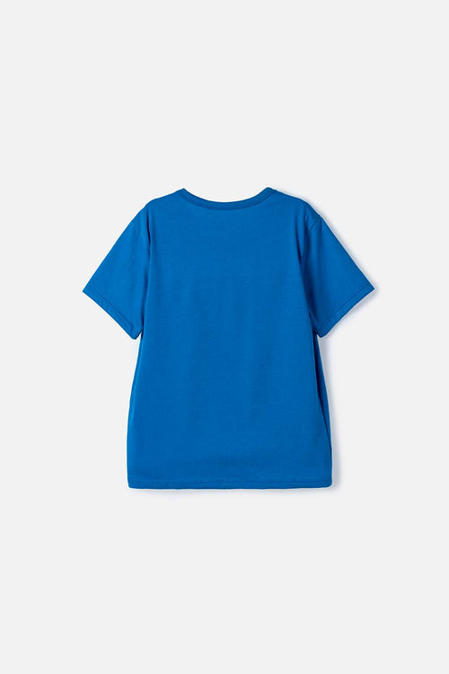 CAMISETA DE SONIC MANGA CORTA AZUL PARA NIÑO