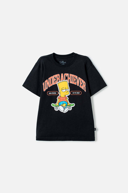 CAMISETA DE LOS SIMPSONS MANGA CORTA NEGRO PARA NIÑO