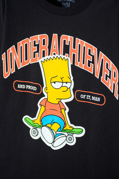 CAMISETA DE LOS SIMPSONS MANGA CORTA NEGRO PARA NIÑO