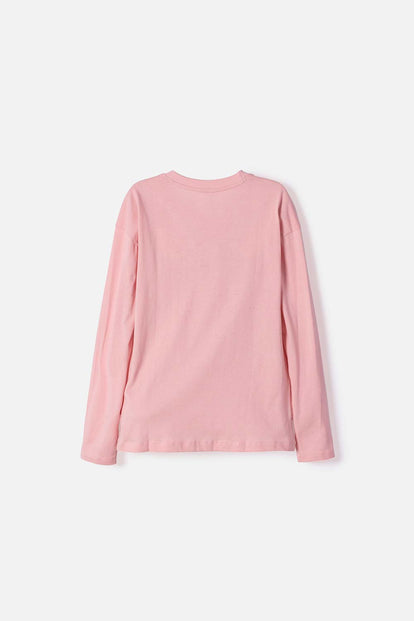 CAMISETA DE TOY STORY MANGA LARGA PALO DE ROSA PARA NIÑA