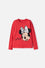 CAMISETA DE MINNIE MOUSE MANGA LARGA ROJO PARA NIÑA