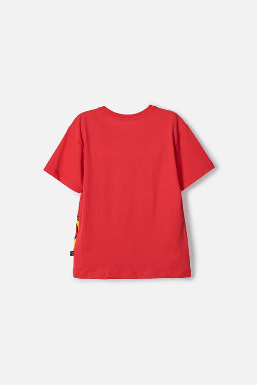 CAMISETA DE SONIC MANGA CORTA ROJO PARA NIÑO