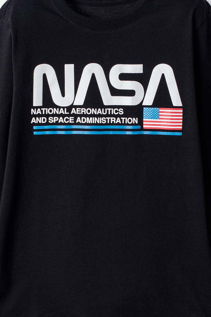 CAMISETA DE LA NASA MANGA LARGA AZUL PARA NIÑO